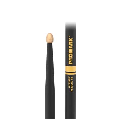 Promark ActiveGrip Rebound 5B Drumsticks, Acorn Tip, Black image 5