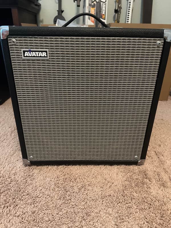 Avatar 1x15 Guitar Speaker Cabinet w/ WGS G15C Ceramic 16-Ohm 75W - Black Tolex / Silver Grille image 1