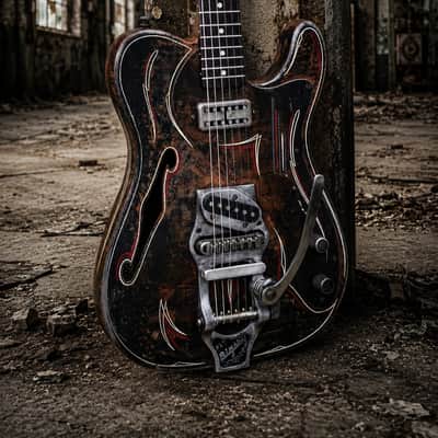 James Trussart Steelcaster with Bigsby 2016 - Rusted metal image 2