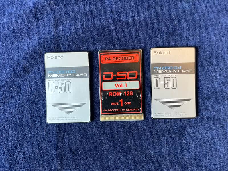 Roland PN-D50-00, PA-Decoder, PN-D50-04 Memory Cards for Roland D-50 image 1
