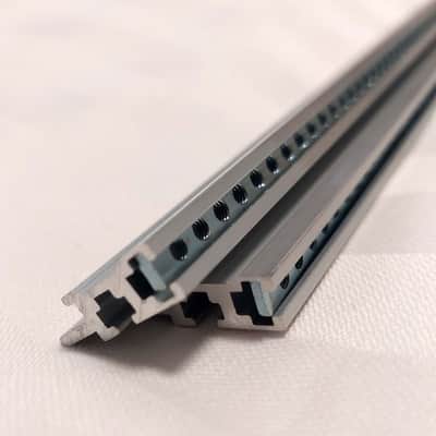 2 x 104hp Eurorack Rails with Threaded Strips (Pair of rails) image 5