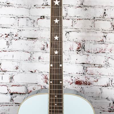 Epiphone J-180 LS Frost Blue - Incl. Hard Case image 3