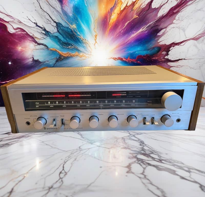 Vintage Sherwood S-8300 CP, 30W AM/FM Stereo Receiver, 1980s. Fresh Service Rare image 1