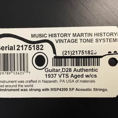 Martin  D-28 Authentic 1937 VTS Aged 2018 Natural image 18