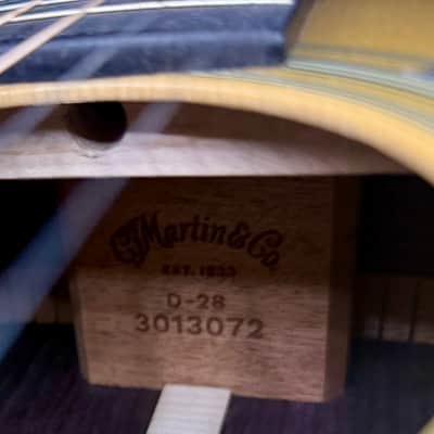 Martin Martin D28 Acoustic Guitar with Hardshell Case Serial#: 3013072 image 9