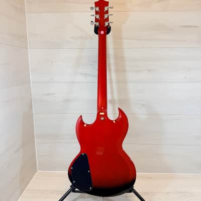 Jay Turser JT-55 Fireburst Double Cut Electric Guitar – SG Style Rock Machine image 11