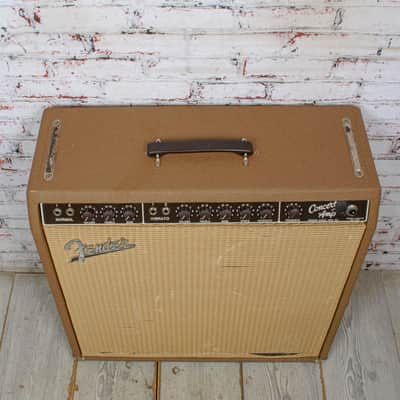 Fender - 1961 Concert 4x10 Guitar Amplifier Combo Brown w/ Replaced Speakers -VINTAGE image 2