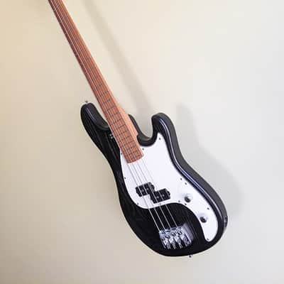 Sandberg California VS4 Lionel 30″ Short Scale Bass, Roasted Maple Neck 2020 Matte Black, Soft Aged image 3