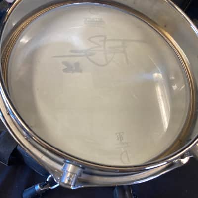 Terry Bozzio's DW - 2.5x12" Piccolo Tom, Autographed "D" 1990s - Chrome image 13