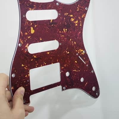 Electric Guitar Standard Stratocaster SSH Pickguard Start Pickguard Scratch Plate for Fender USA/Mexican Model Style 11-Hole (Reddish Brown Tortoise Shell) image 6