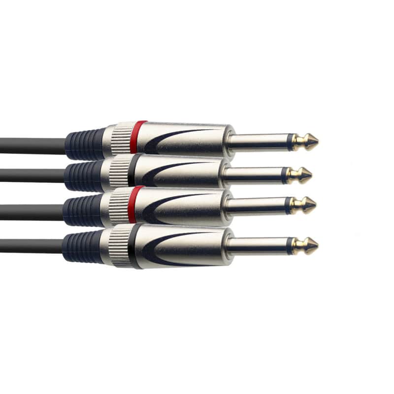 Stagg STC3P 1/4" Jack - 1/4" Jack Cable (3M Dual L+R) image 1