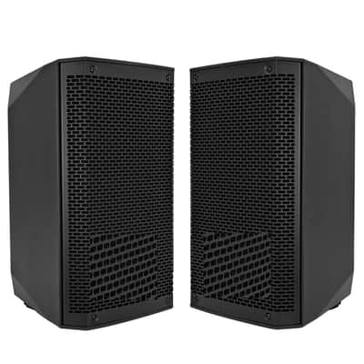 Pair of Powered 8" 500 Watt PA DJ Speakers Bluetooth, DSP, Mixer & Class D Amp image 1