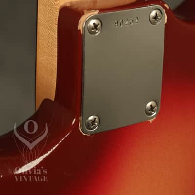original 1962 Fender Duo-Sonic SLAB BOARD Shaded Sunburst/Maroonburst HANG TAG! image 12