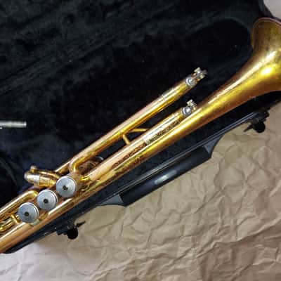 King Cleveland 600 Bb Trumpet, USA, Brass with Case, Good playing condition image 11