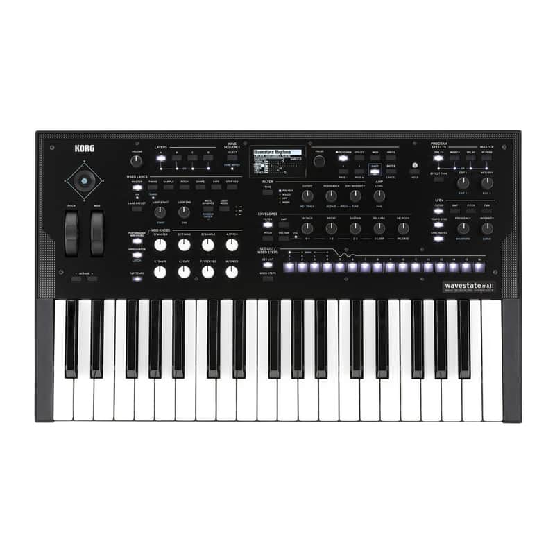 Korg Wavestate MK2 96 Stereo Voices Smooth Sound Transitions Eight Programmable Mod Knobs Compat Wave Sequencing Synthesizer with 37 Full-Size Keys image 1