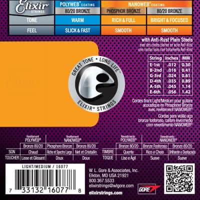 Elixir Phosphor Bronze Nanoweb 12-56 image 2