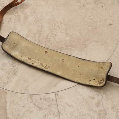 Ancient Leather Guitar Strap Circa 1950's or older image 7