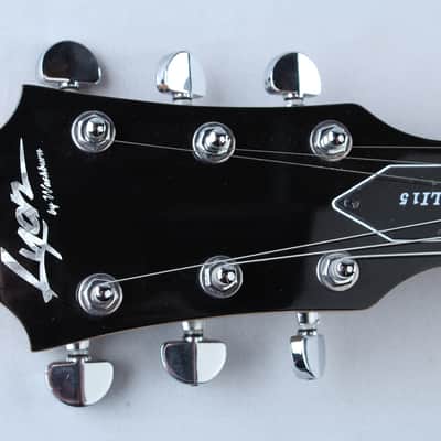 USED Lyon by Washburn LI15 Electric Guitar in black with 2 Humbucking PU Gig Bag image 9