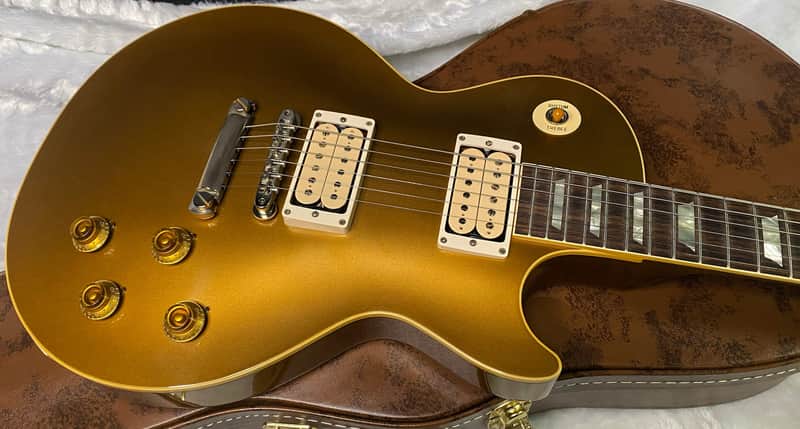 MINT! Gibson Custom Shop '57 Les Paul ALL OVER Double Gold Reissue - VOS - Uncovered Double White Pick-Ups - Authorized Dealer - Only 8.25 lbs - G07383 image 1