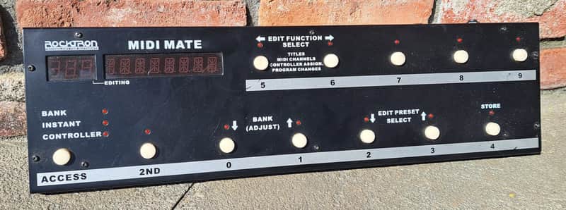 ROCKTRON MIDI MATE FOOT CONTROLLER W/POWER SUPPLY 7 PIN CABLE image 1