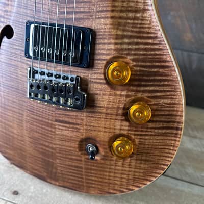 PRS Wood Library DGT Semi-Hollow David Grissom Signature Rosewood Neck! Flamed Maple 10-Top Smoked Black Hardware - Copperhead 418148 image 3