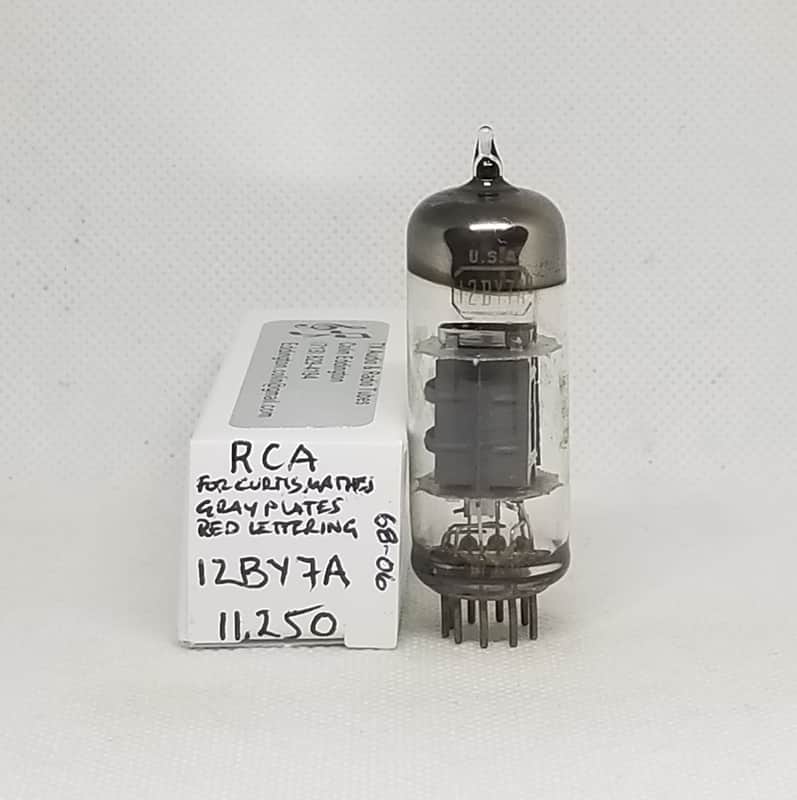 RCA 12BY7A Gray Plate Single NOS 12BV7 12DQ7 image 1