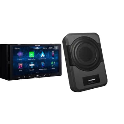 Alpine PWE-S8+iLX-W670+TW500+BT1700 7-inch Ultra-Shallow Digital Multimedia Receiver with PowerStack™ w/ Powered 8inch Woofer + Accessory Bundle image 2