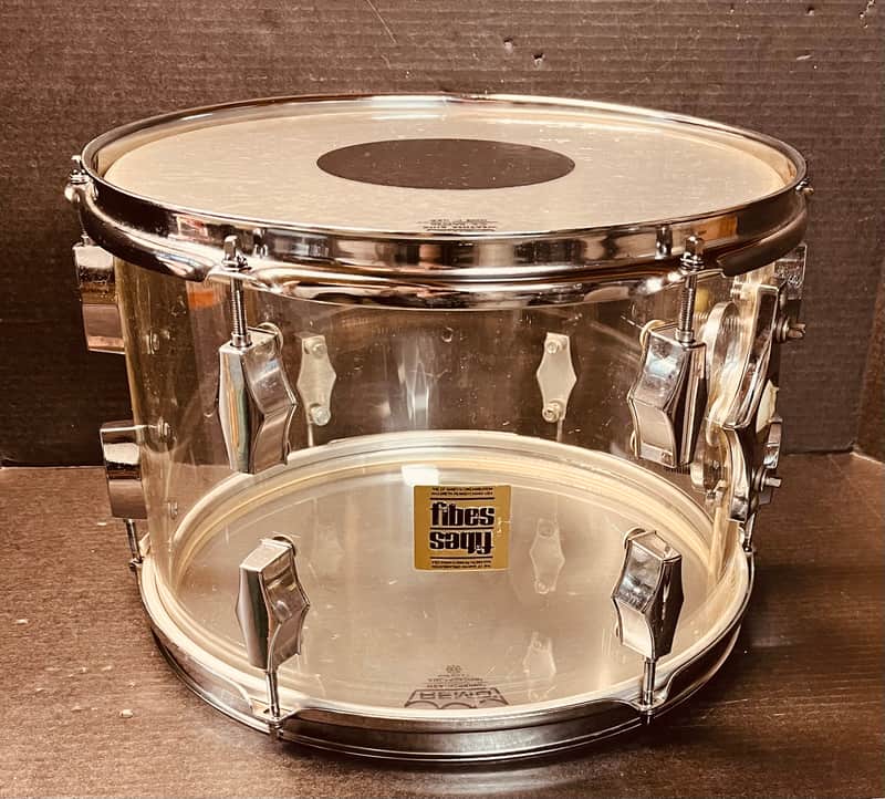 Fibes Crystalite Acrylic Clear 13”x 9” Rack Tom 70’s - Clear image 1