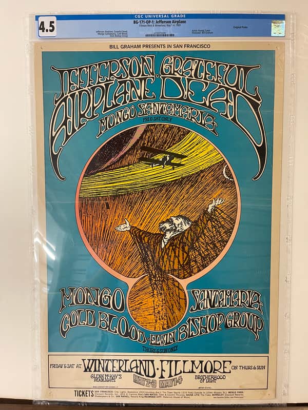 Poster BG171 - JEFFERSON AIRPLANE - GRATEFUL DEAD - 1ST 1969