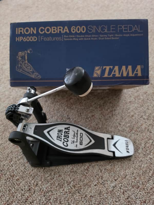 Tama HP600D Iron Cobra 600D Series Single Bass Drum Pedal 2026 - Black/Chrome image 1