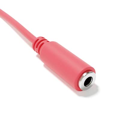 ExcelValley [Peach | 90 cm - 35.43"] 5-Pack - Right Angle Hopscotch Mono Splitter Y Patch Cables TS 3.5mm 1/8" Eurorack Synth image 4