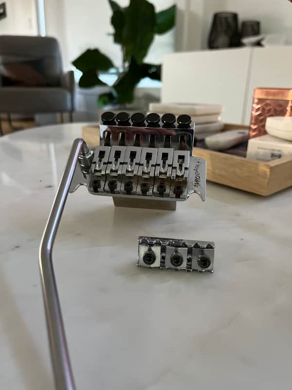 Floyd Rose Original Tremolo Bridge System with R2 Nut 42mm Block - Chrome - Germany image 1