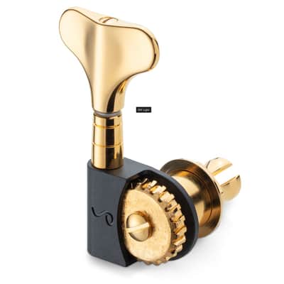 Schaller Germany 2x2 BM Light M4, Lightweight Split-Post Bass Tuners Set, GOLD image 1