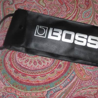 lightly used - very clean genuine BOSS vinyl pouch for FV300H, FV300L, and similar size size Boss pedals (NO pedal included) 1990s - Black Vinyl Exterior / Black Thin Canvas Interior image 1