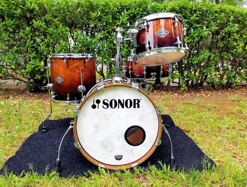 Sonor Ascent Jazz, Heavy German Beech, 12/14/18 w/ 6.5" Snare, Burnt Fade Lacquer, Local Pickup Only image 1