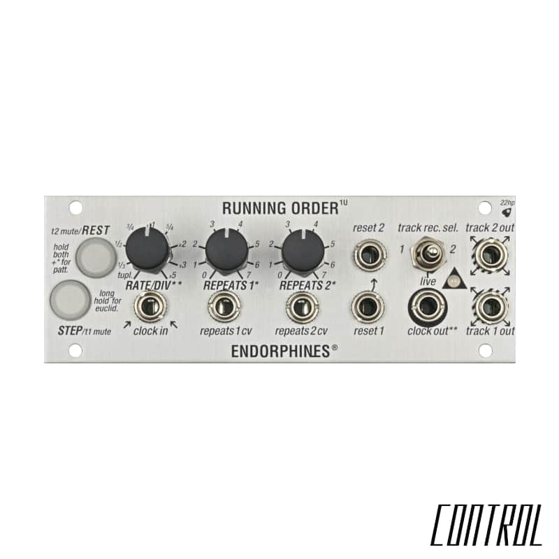 Endorphin.es Running Order - Trigger Sequencer 1U - Silver image 1