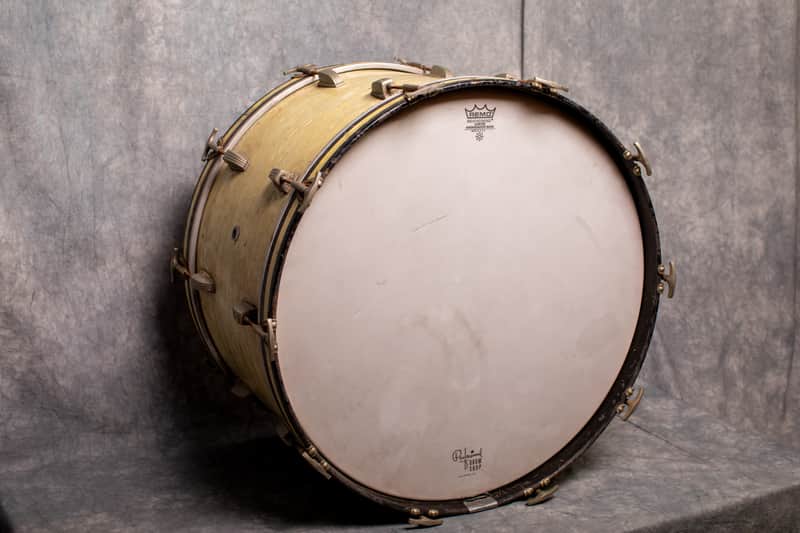 WFL 24" Kick Drum 1940-1955 - White Marine Pearl 24x14 bass drum image 1