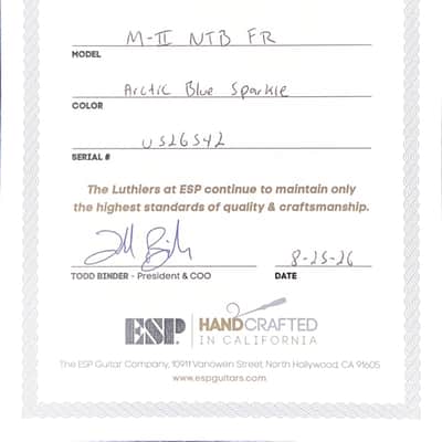 ESP M-II NTB FR USA - Arctic Blue Sparkle #26542 image 13
