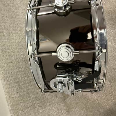 DW Collector's Series Black Nickel Over Brass 6.5x14" Snare Drum 2011 - 2021 - Black Nickel with Chrome Hardware image 4