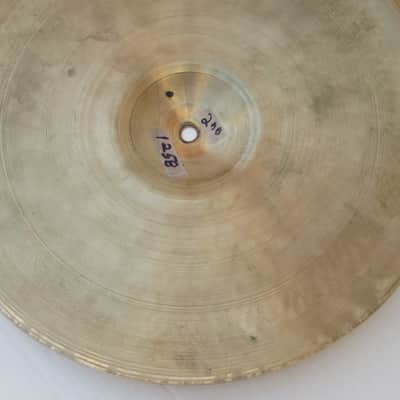 Avedis Zildjian Cymbal “Factory Second “ " S Stamp” 14” 1950’s? Hi Hat Bottom? 1258 Grams “Good” image 11