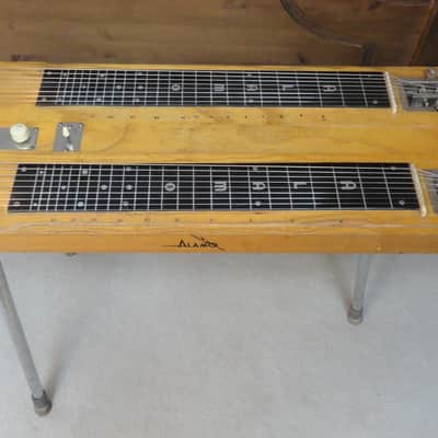 Vintage 1950’s Alamo Double Neck 8 String Lap Steel Guitar w Legs image 2