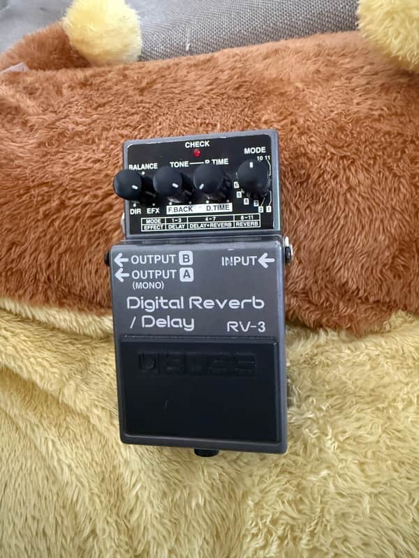 Boss RV-3 Digital Reverb/Delay (Pink or Dark Gray Label) 1994 - 2002 - Grey image 1