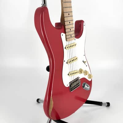 2021 Fender Vintera Road Worn 50’s Stratocaster – Fiesta Red image 5