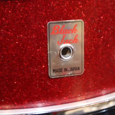 "Black Jack" MIJ Red Sparkle 6-Lug Snare image 2