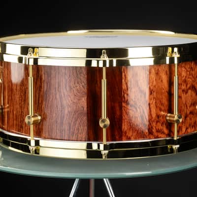 Seven Six Drum Company Bubinga and Jatoba Art Custom Snare Drum 6x14 image 4