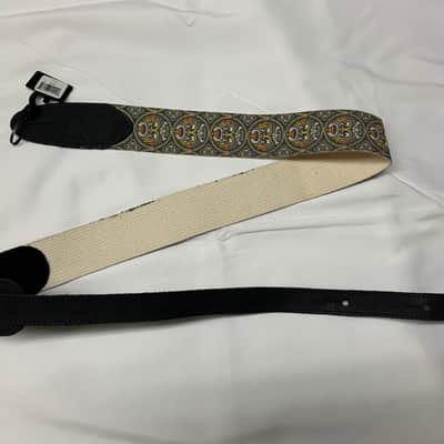 LM 2" Tiki/Tribal Mask Multi Colored Cotton Guitar Strap TT-2 NEW image 1