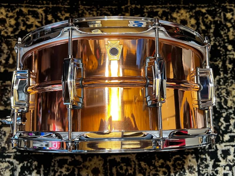 Ludwig LC662 Copper Phonic 6.5x14" 10-Lug Snare Drum - Polished Copper image 1