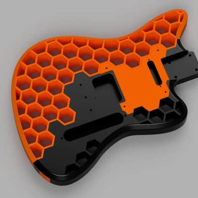 Custom 3D-Printed Guitar Body image 1