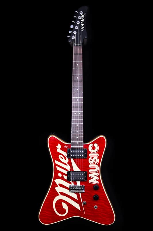 Hamer Miller Music from 1985 in Red/Gold with original Hardcase image 1