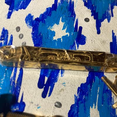 Gibson ABR-1 Patent Number Bridge, Stop Bar and Mounting Posts 1980s - Gold image 2